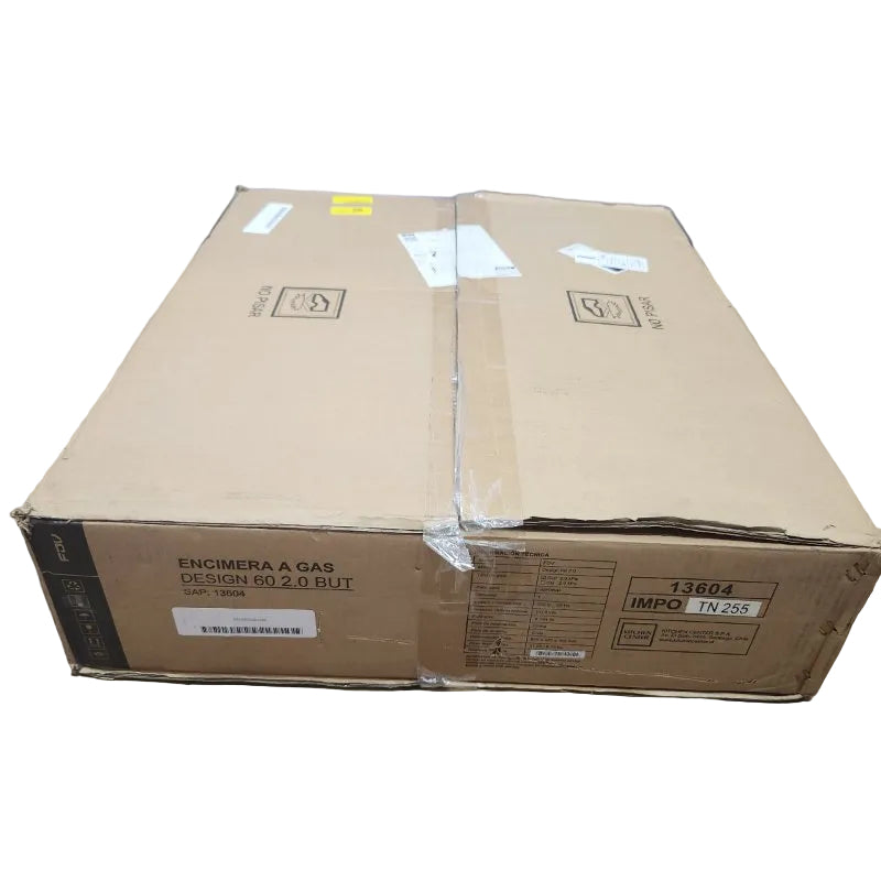 Encimera de Gas Empotrable FDV Design 60 cm - 4 Quemadores (1 Triple Corona), Gris