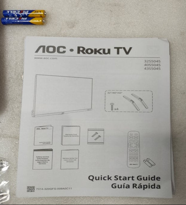 Smart TV ROKU AOC 32S5045 32 Pulgadas, Negro
