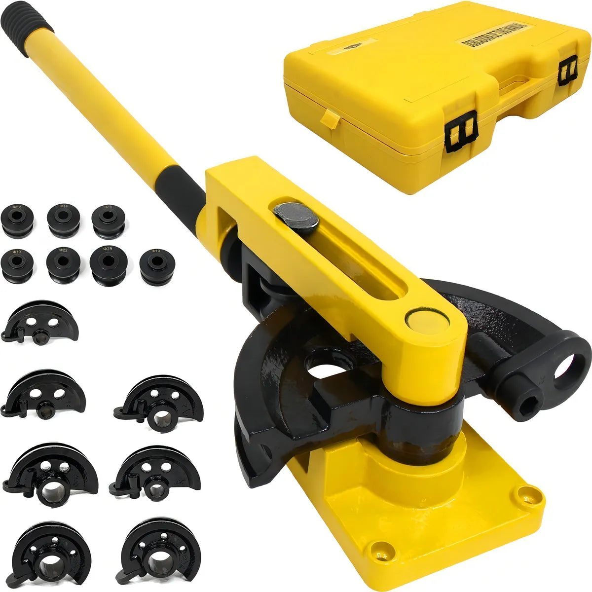 Set Dobladora De Tubo Manual Gutstark Mkz-Doblatuboama Amarillo -Negro