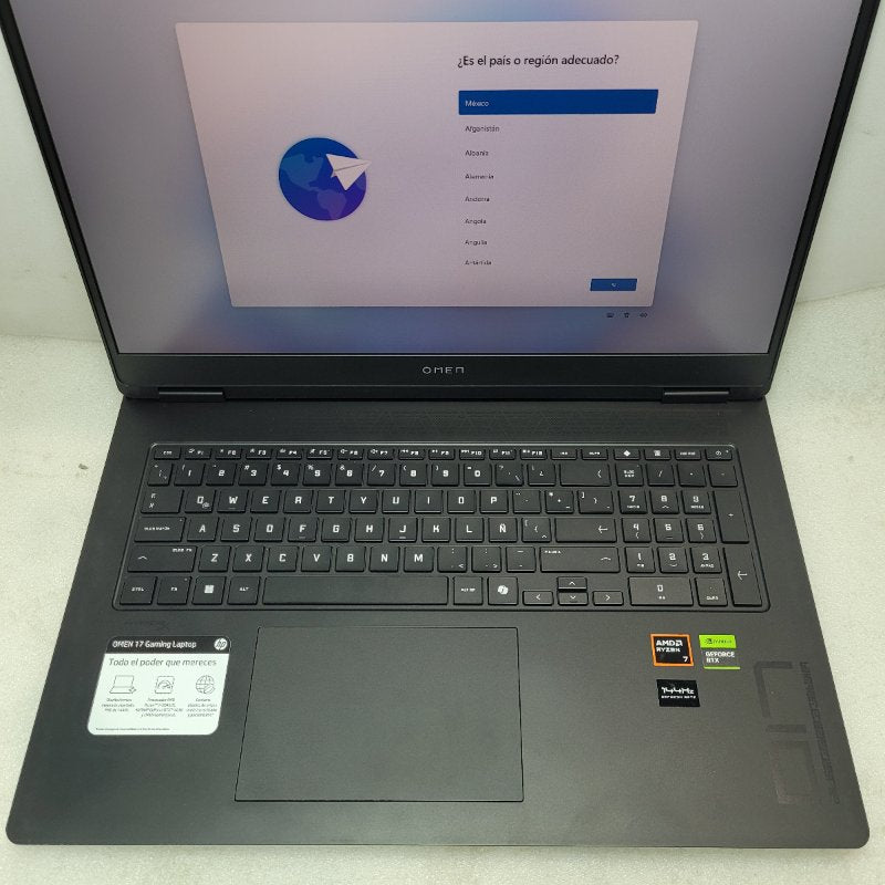 Notebook HP Gaming OMEN 17-db0006la 17.3" AMD Ryzen™ 7 16GB 1 TB NVIDIA® GeForce RTX™ 4050 6GB