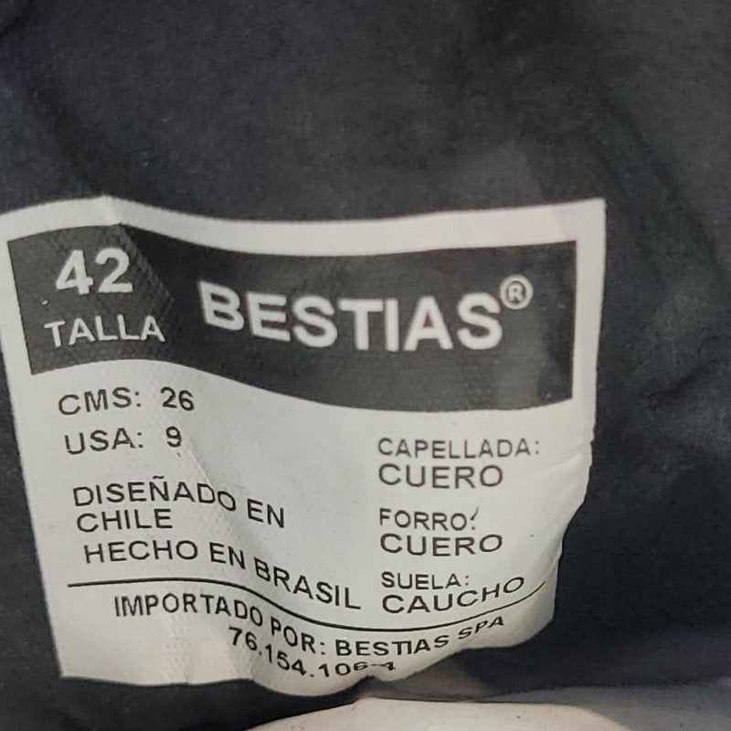 Botín Bestias Gerbo Black Graso Negro Talla 42 Masculino