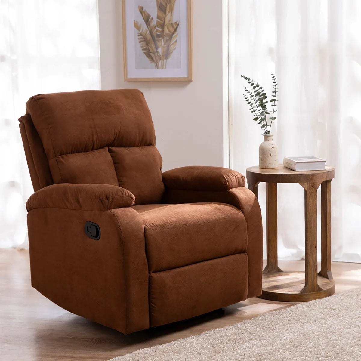 Sofá de un cuerpo reclinable Daniels VS8070BBR Café