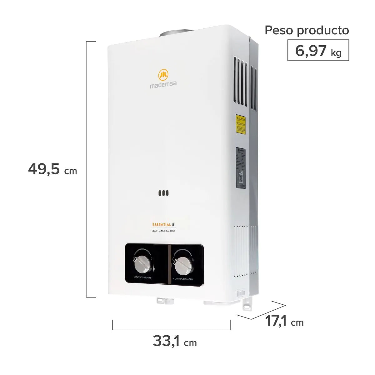 CALEFON   IONIZADO MADEMSA ESSENTIAL 8 LTR