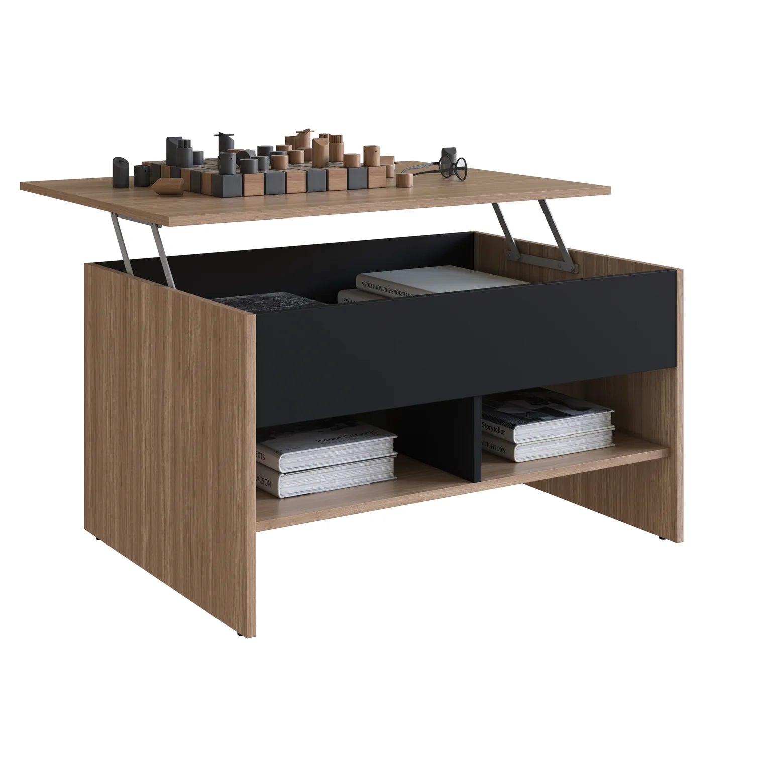 Mesa de Centro Articulada con Nichos Pop Up B112.088