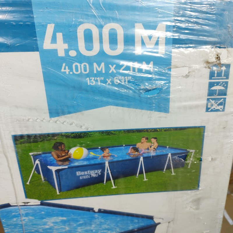 Piscina rectangular Bestway Steel Pro, 4.00 M x 2.11 M, 13.1 x 6.11, 81 CM, Azul