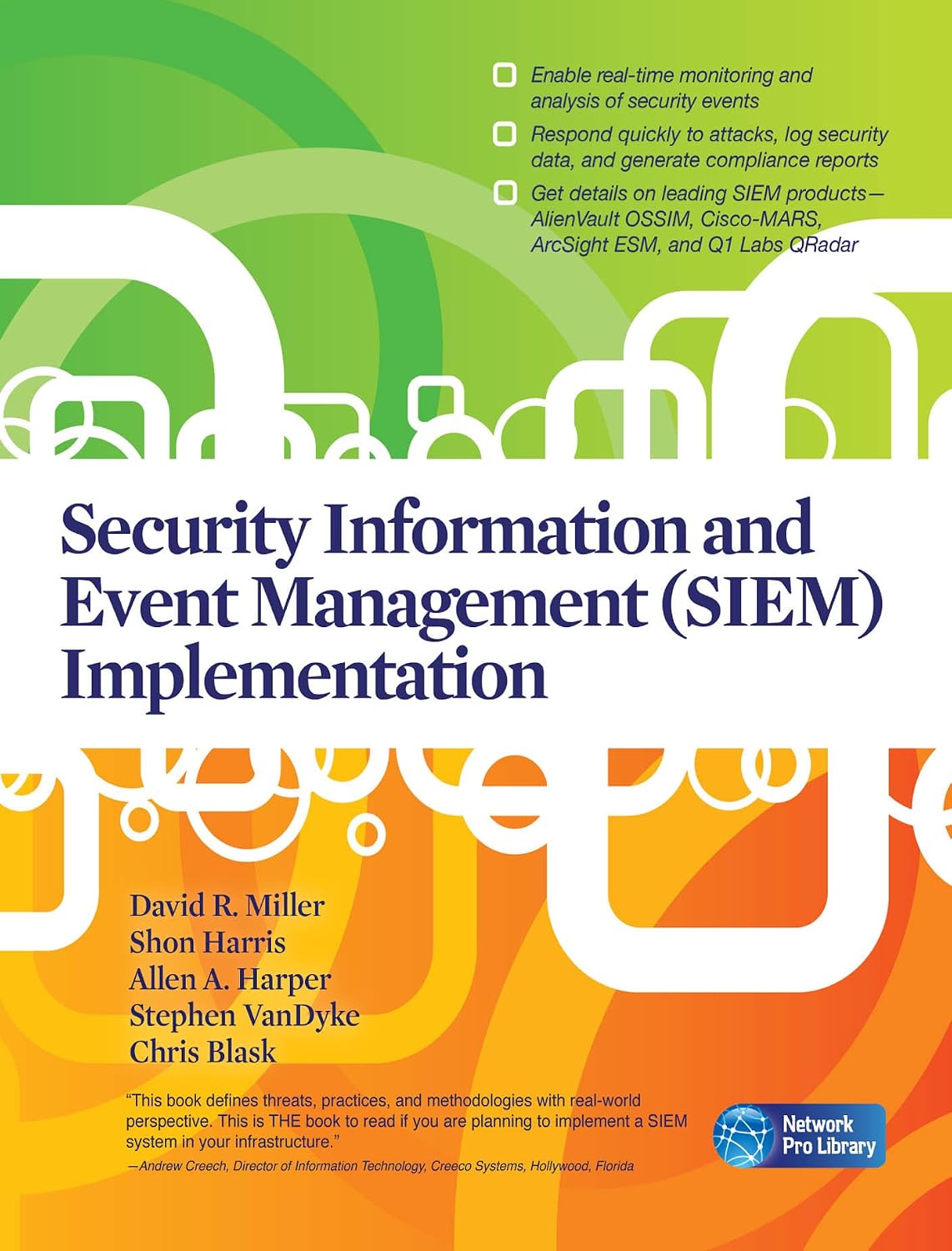 Libro de Seguridad Informática SIEM Implementation — David R. Miller, Shon Harris y Colaboradores