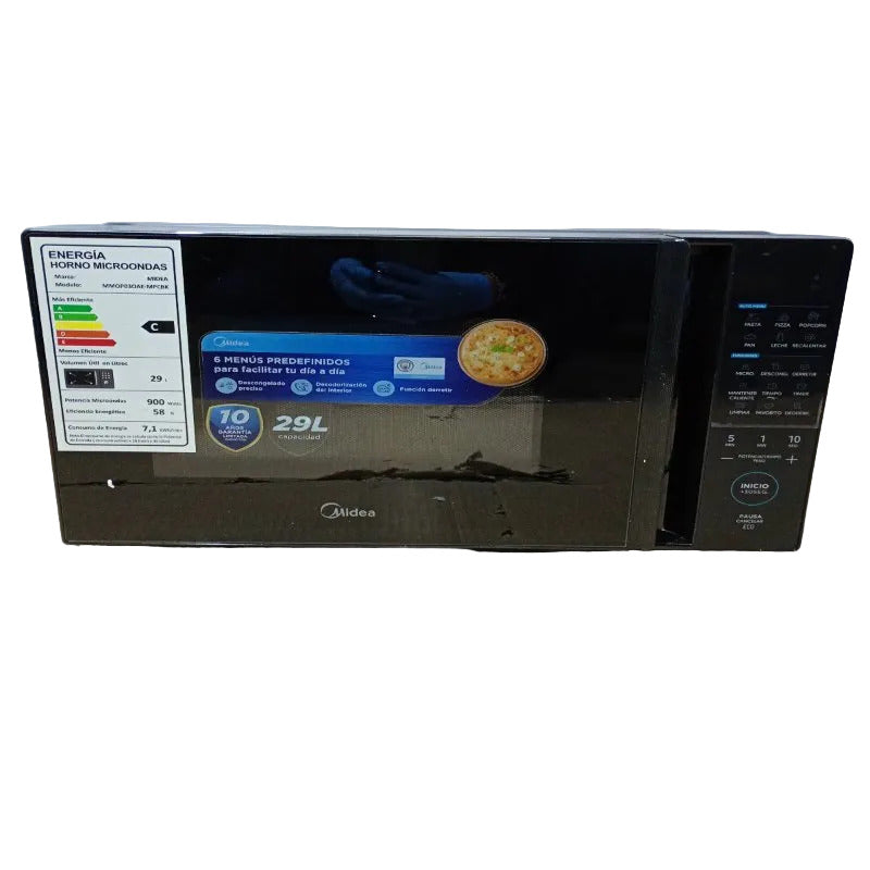 Microondas Midea MMOP03OAE-MPCBK – Negro, 29 Litros