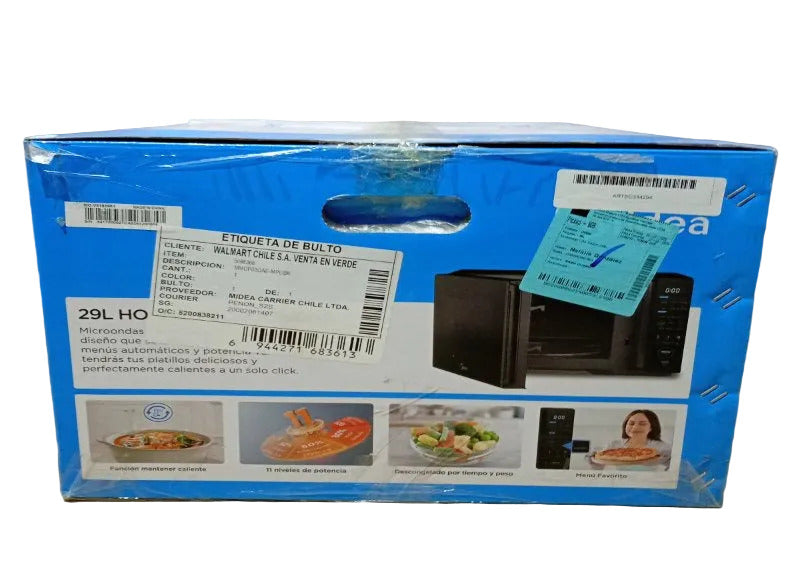 Microondas Midea MMOP03OAE-MPCBK – Negro, 29 Litros