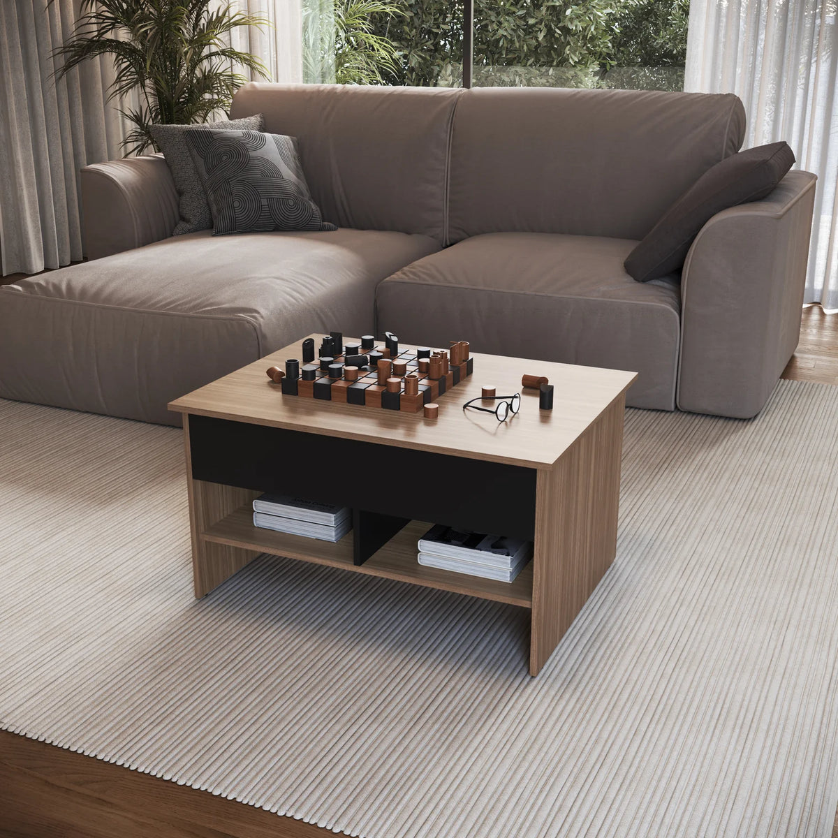 Mesa de Centro Articulada con Nichos Pop Up B112.088