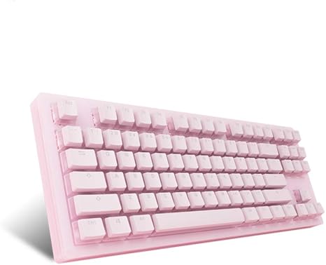 Teclado Mecánico Con Cable Epomaker Akko Sakura De 87 teclas Rgb Ptb Piding Rosa