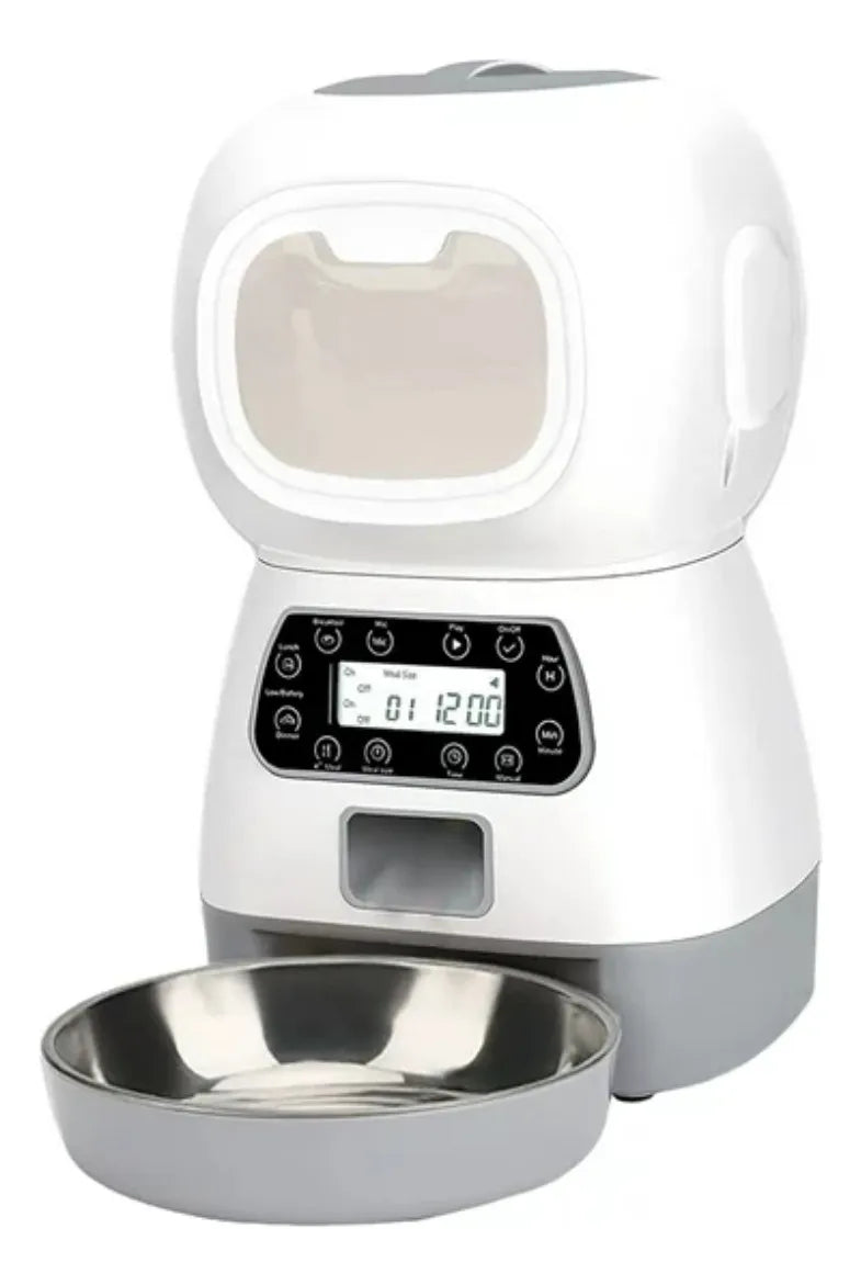 DISPENSADOR DE COMIDA AUTOMÁTICO GENERICO WIFI MODEL BLANCO 3.5L
