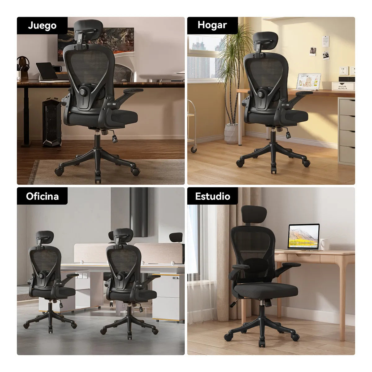 Silla de Escritorio Vidita Avanzado Negro