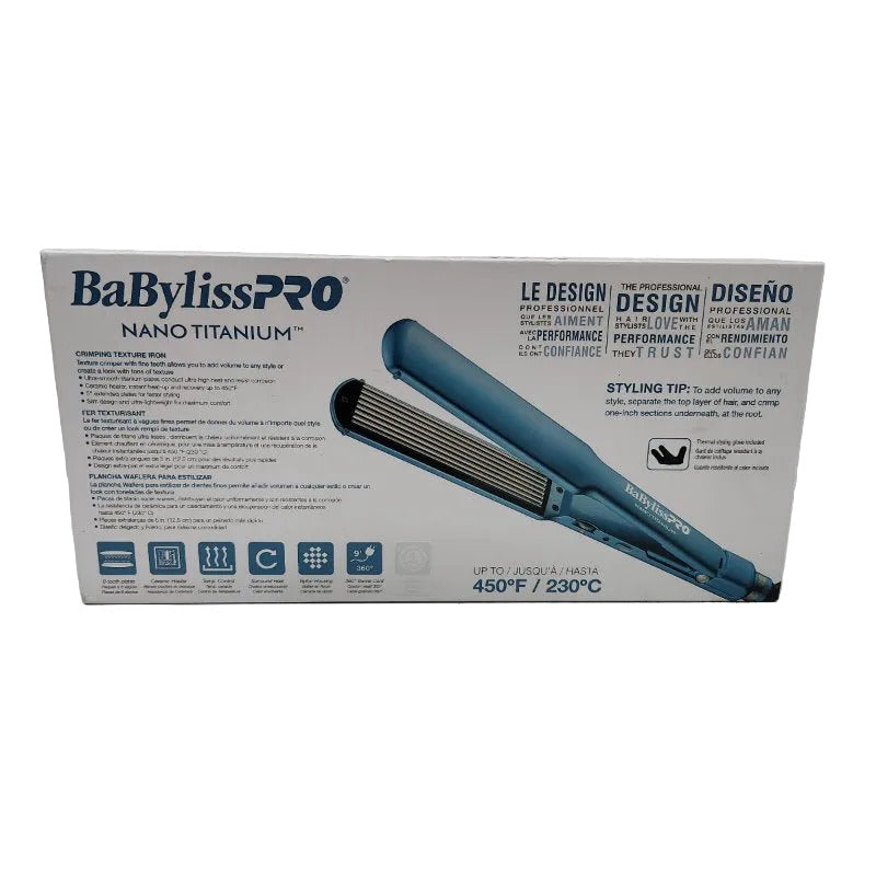 Plancha Waflera pequeña para Estilizar BabylissPro Nano Titanium 1 1/2