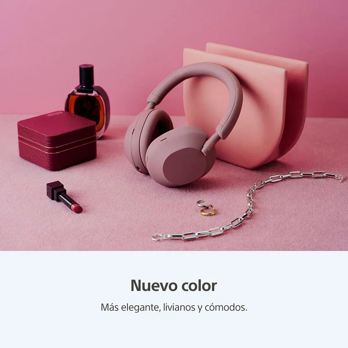 Audífonos Sony WH-1000XM5 – Smoky Pink / Rosa Foncé
