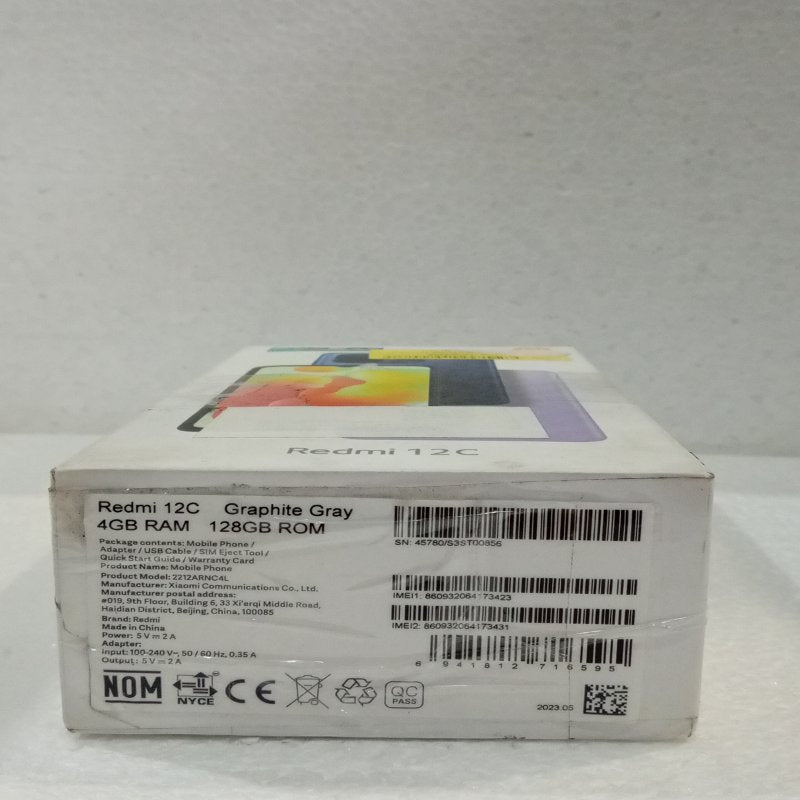 Teléfono Celular Xiaomi Redmi 12C – 4 GB RAM, 128 GB, Graphite Gray