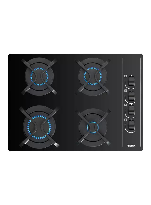 Cocina Encimera Teka GBC 64003 KBB de 4 Platos, Cristal