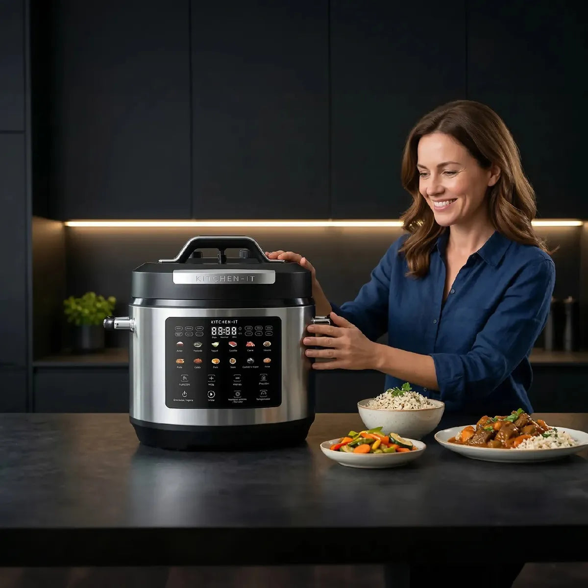 Multicooker XL Kitchen-It Power Cook 8 Litros