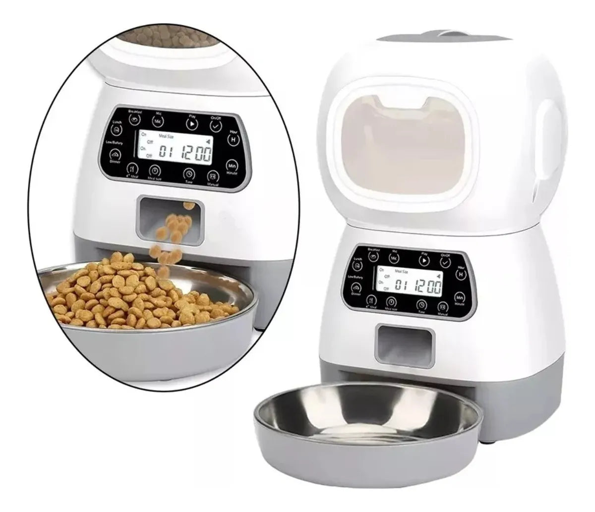 DISPENSADOR DE COMIDA AUTOMÁTICO GENERICO WIFI MODEL BLANCO 3.5L