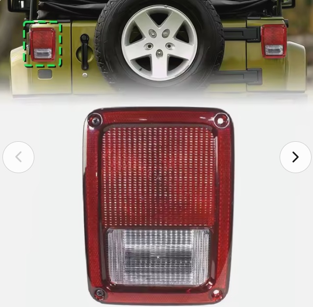 Conjunto De Luz Trasera Con Luz De Freno Y Señal De Giro Genérica Compatible Con Jeep Jk Wrangler 2007-2018