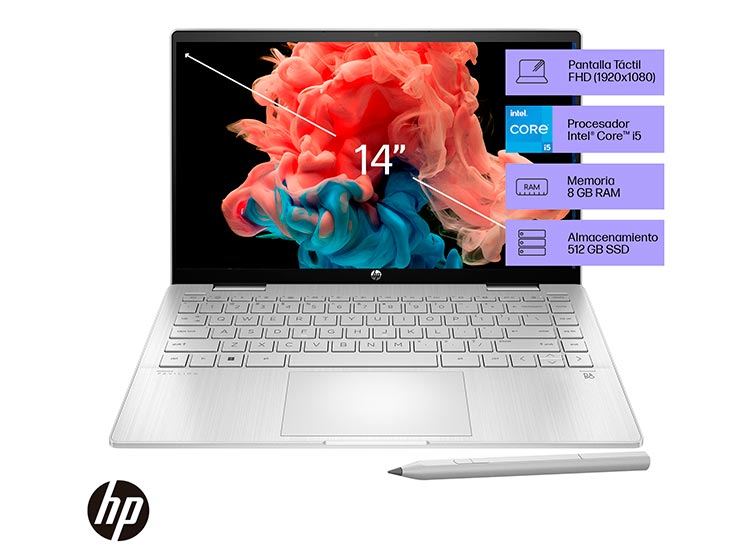 HP Pavilion x360 2-in-1 - Laptop Convertible 14EK0007LA CPU: I5-1235U / SSD: 512GB / RAM: 8GB