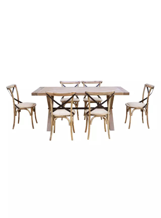 Juego de Comedor Pamela Madera 6 Sillas