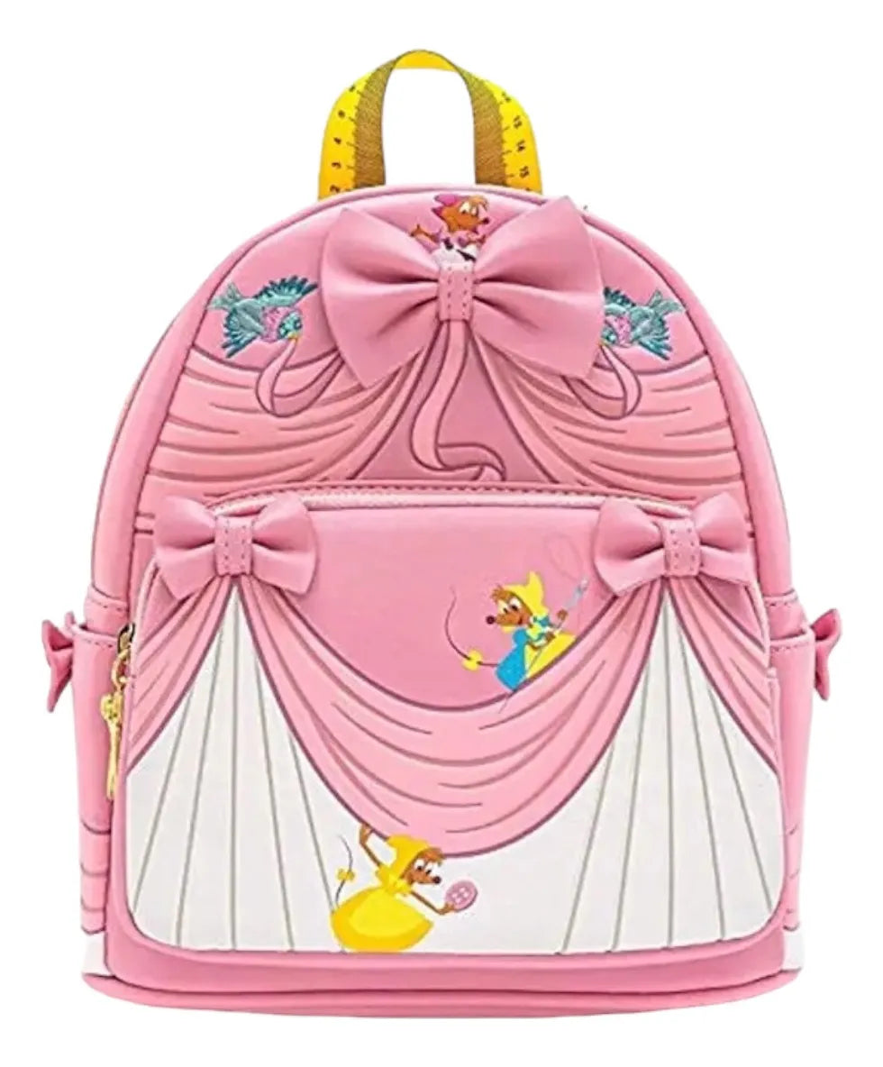 Mochila Pequeña Disney Loungefly Cenicienta + Bolsa De Regalo Rosa