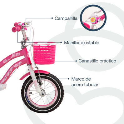 Bicicleta Bebesit Queen Rosado Aro 12