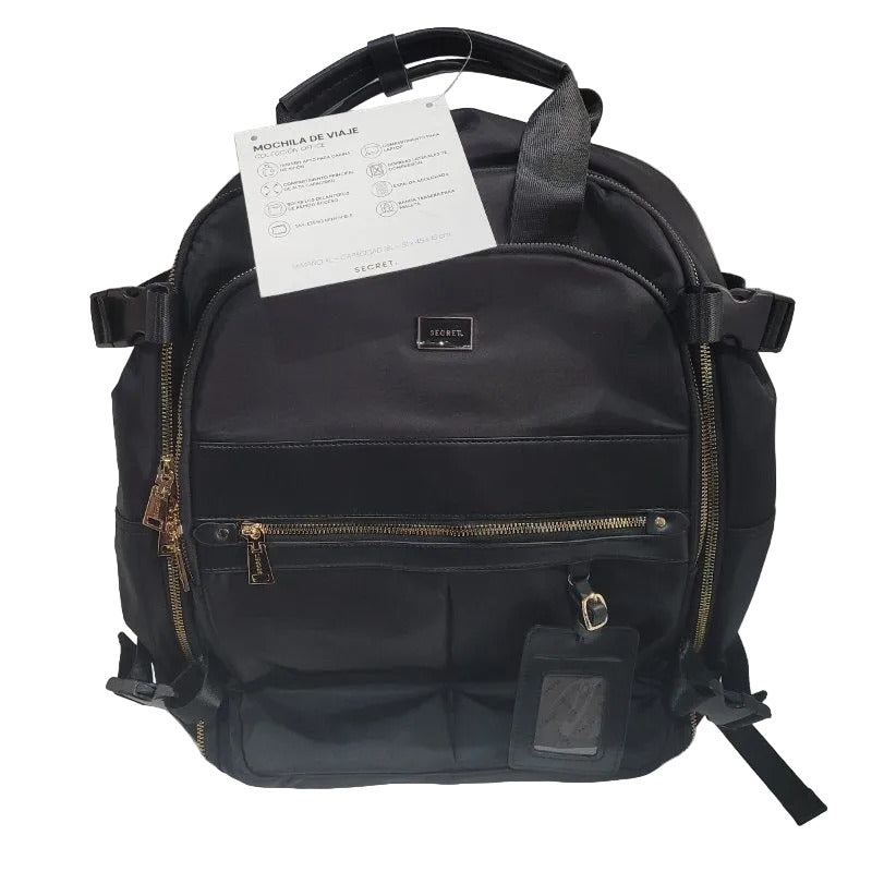 Mochila Secret Travel Lucernas ST6 Negra 18 Litros