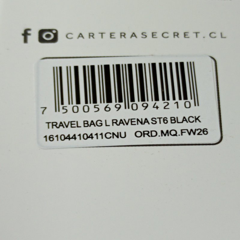 Bolso Secret Travel Bag L Ravena ST6, Negro