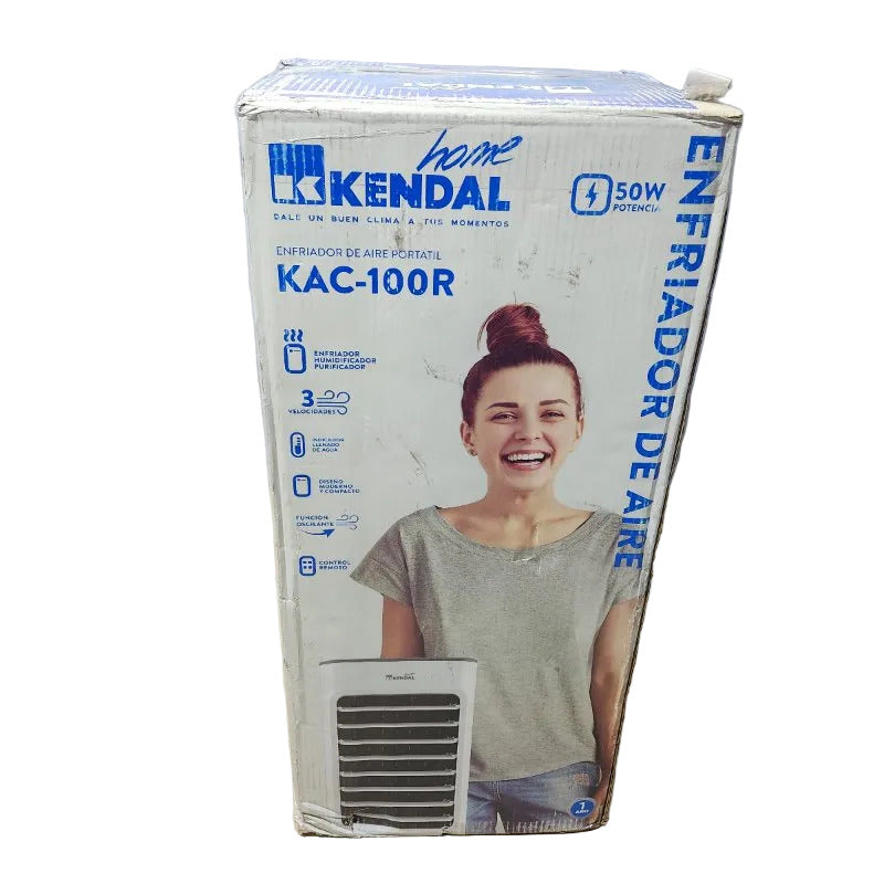 Enfriador de Aire Portátil Kendal KAC-100R con Ventilador de 50W