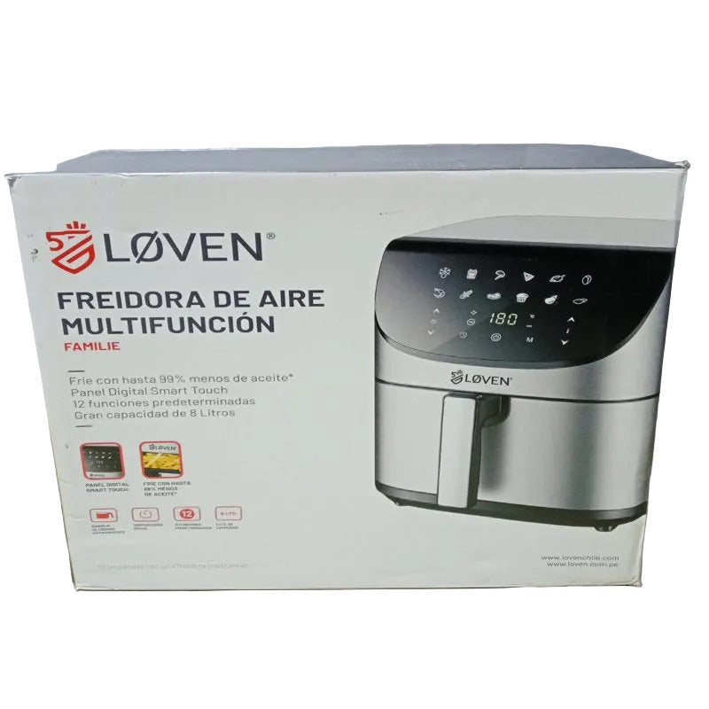 Freidora de Aire Loven Familie 8 Litros Acero Inoxidable