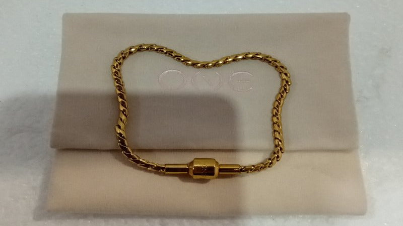 Pulsera One Energy Master Twisted Gold