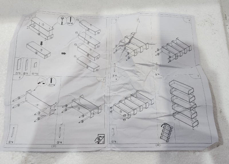 Estantería Librero 5 Niveles Madera Rústica 150x80x24 cm