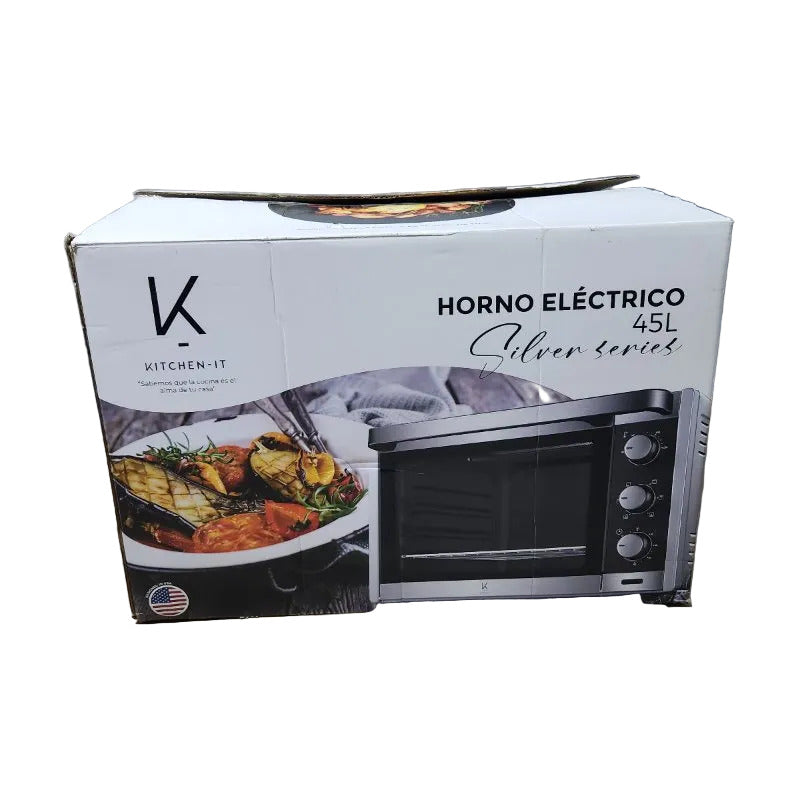 Horno Eléctrico Kitchen-It Silver Series 45 Litros