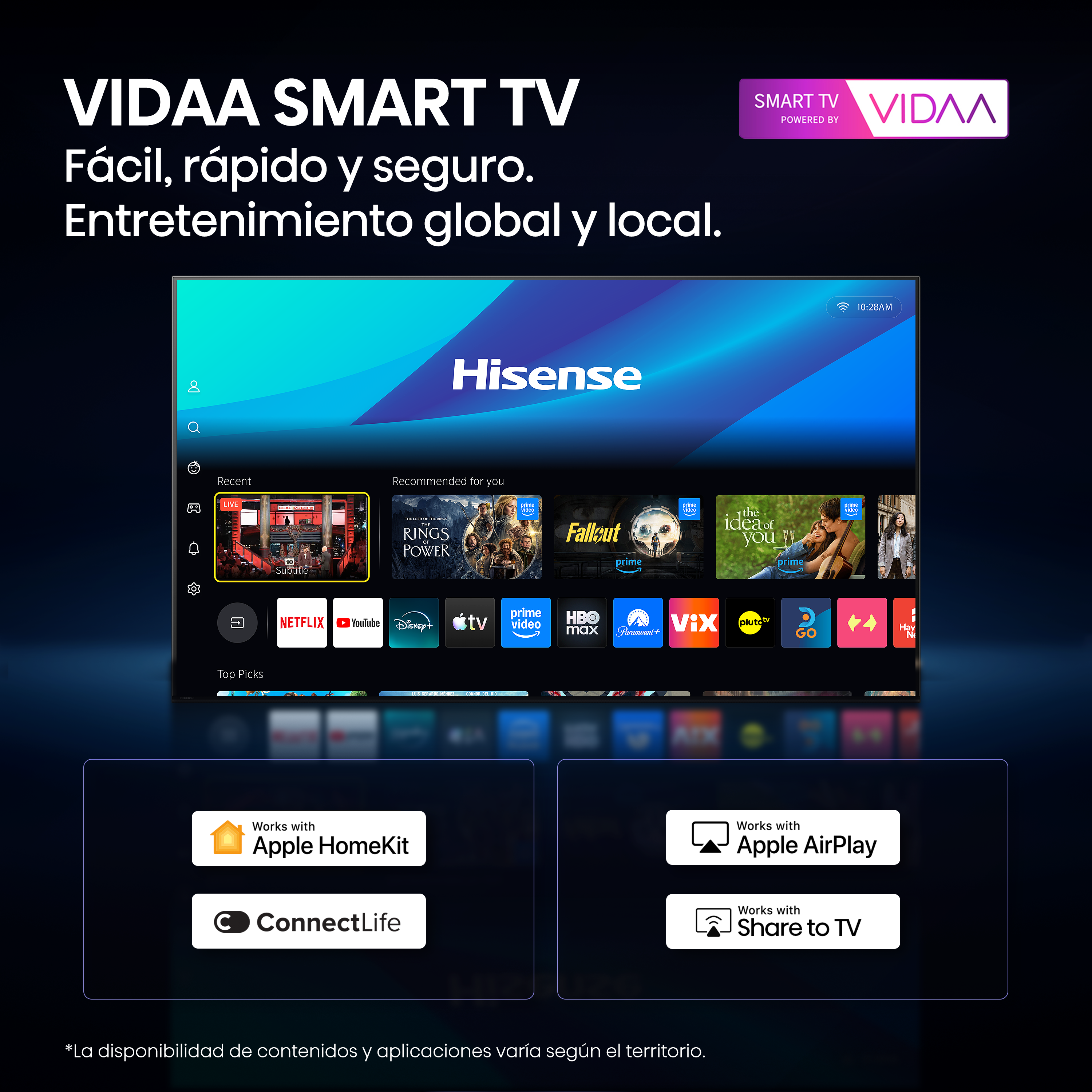 Smart TV Hisense 50QD5SV QLED 4K UHD 50 Pulgadas
