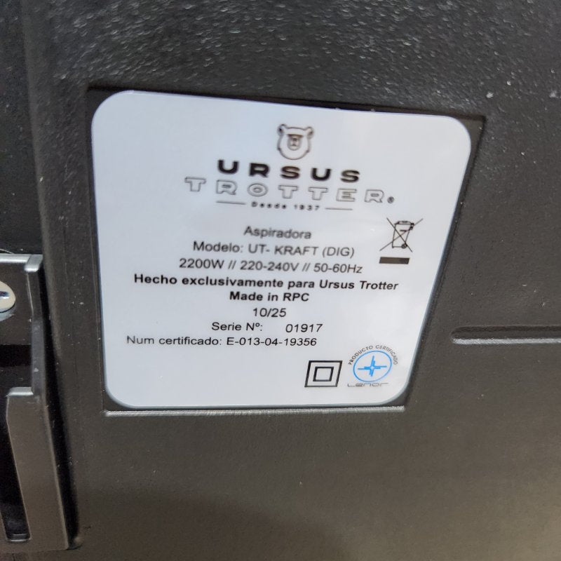 Aspiradora de Arrastre Ursus Trotter UT-KRAFT DIG 2200W