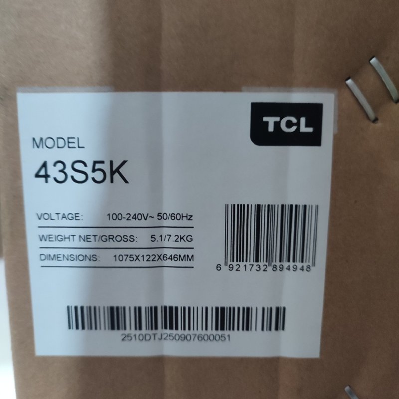 Smart TV QLED TCL 43S5K 43 Pulgadas