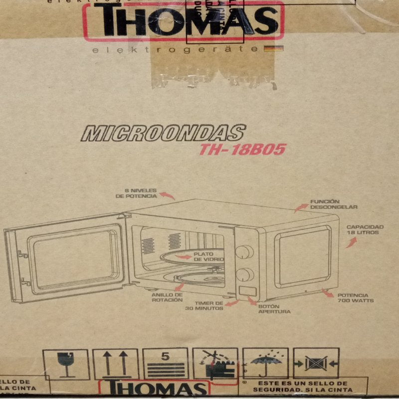 Microondas Thomas TH-18B05 Blanco 18 Litros