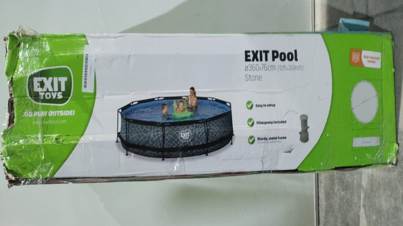 Piscina Estructural Redonda Exit Toys Stone 360x76cm