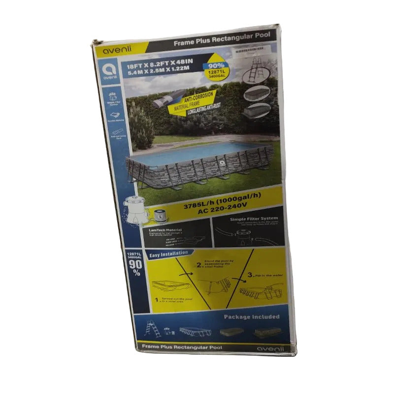 Piscina Rectangular Familiar Avenli MX122CM 5.4m x 2.5m x 1.22m - 12,870 Litros