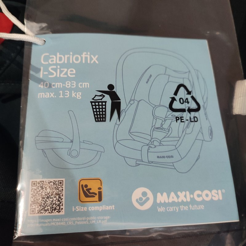 Silla de auto Cabriofix + FamilyFix S Negro Maxi Cosi, Negro