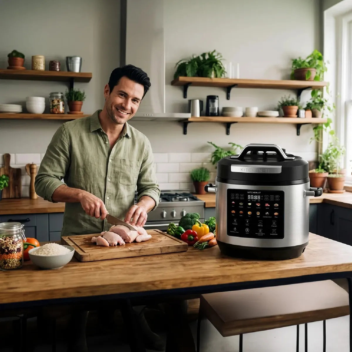Multicooker XL Kitchen-It Power Cook 8 Litros