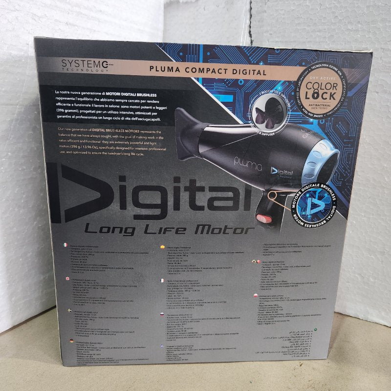 Secador de pelo Gama Pluma Compact Digital 2400W Negro