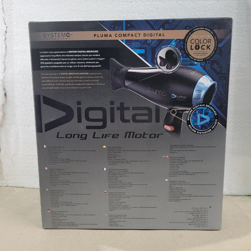 Secador de pelo Gama Pluma Compact Digital 2400W Negro