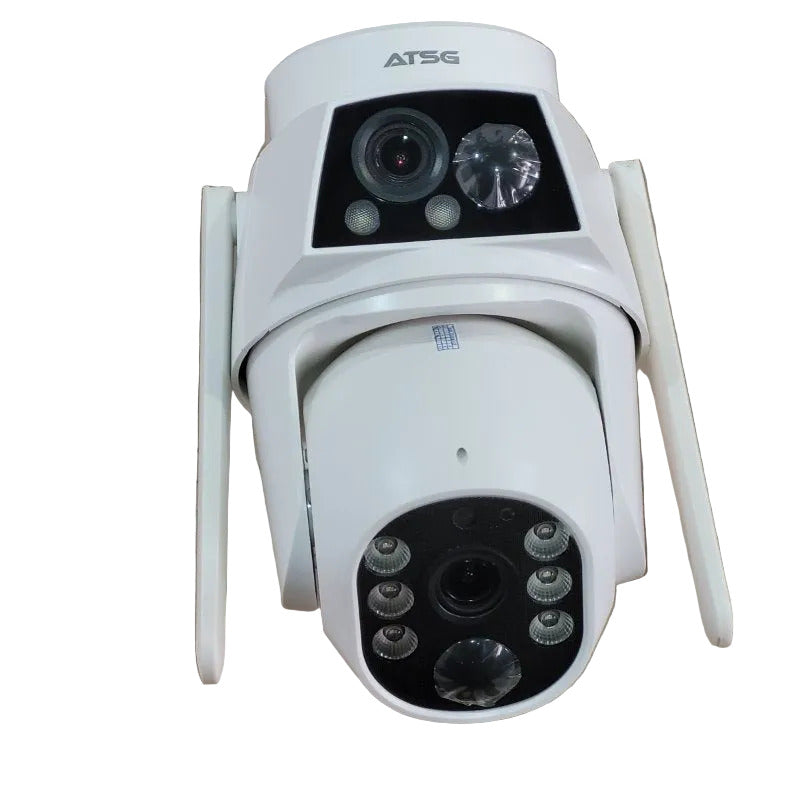 Cámara de Seguridad Dual Lente ATSG Recargable con Panel Solar