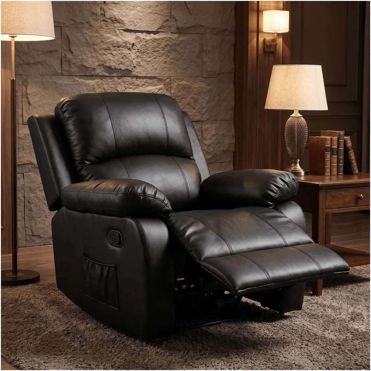 Sillón Cómodo Reclinable Berger Homer Outdoor – Black