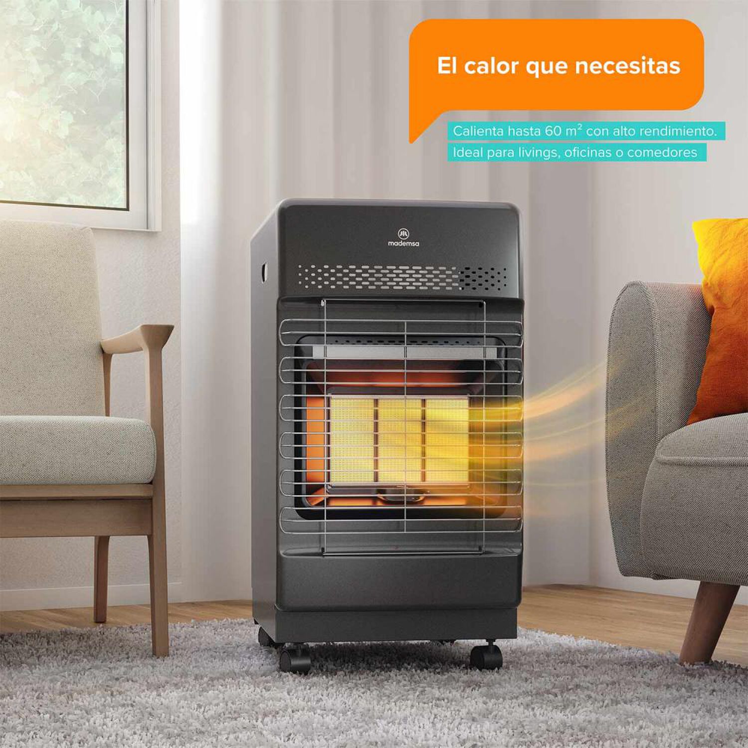 Estufa a Gas Mademsa HG15B Onix 15 Kilos
