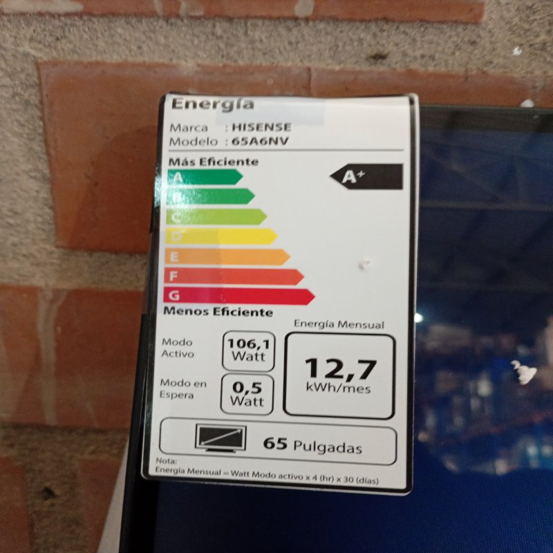 Televisor Hisense LED 65A6NV 4K, 65 pulgadas