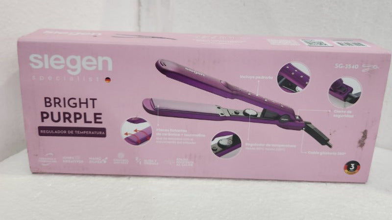 Plancha Alisadora de Pelo Siegen SG3540 Purple