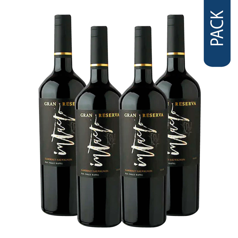 Pack de 4 vino miravalle intacto gran reserva cabernet sauvignon 2018